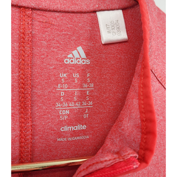 Adidas Performance Quarter Zip Light Weight Stretchy Pullover Long Sleeve Small - Picture 2 of 6